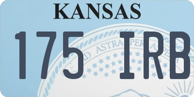 KS license plate 175IRB