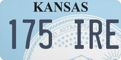 KS license plate 175IRE