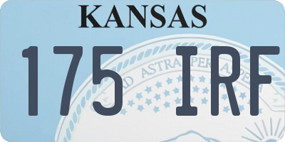 KS license plate 175IRF