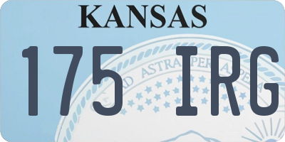 KS license plate 175IRG