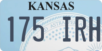 KS license plate 175IRH