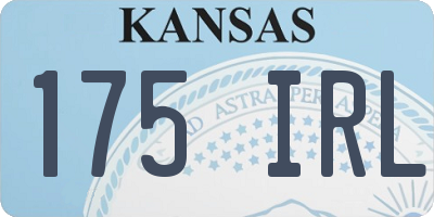KS license plate 175IRL