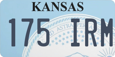 KS license plate 175IRM