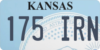 KS license plate 175IRN