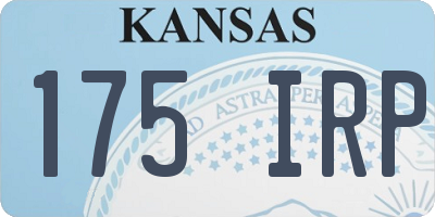 KS license plate 175IRP
