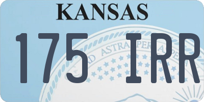 KS license plate 175IRR