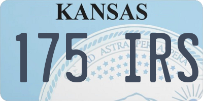 KS license plate 175IRS