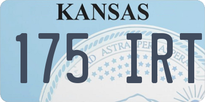 KS license plate 175IRT