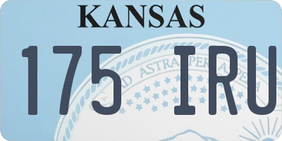 KS license plate 175IRU