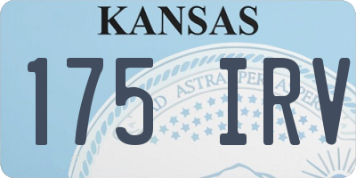 KS license plate 175IRV