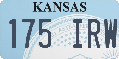 KS license plate 175IRW