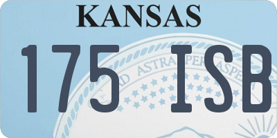 KS license plate 175ISB