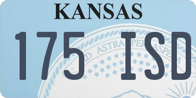 KS license plate 175ISD