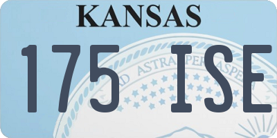 KS license plate 175ISE
