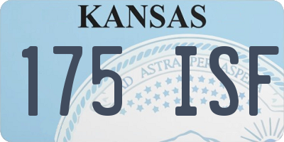 KS license plate 175ISF