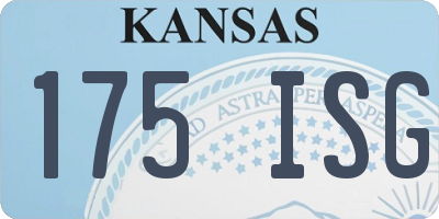 KS license plate 175ISG