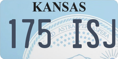 KS license plate 175ISJ