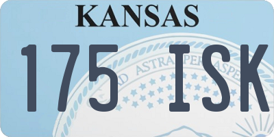 KS license plate 175ISK