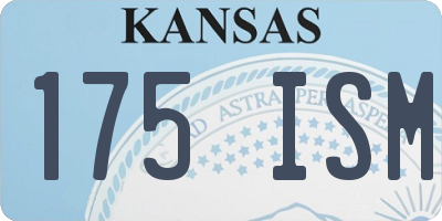 KS license plate 175ISM