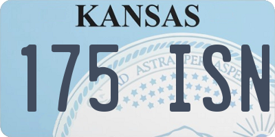 KS license plate 175ISN