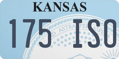 KS license plate 175ISO