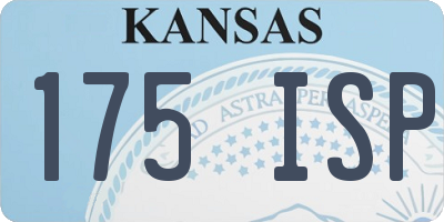 KS license plate 175ISP