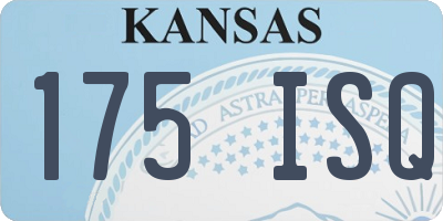 KS license plate 175ISQ