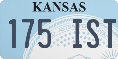 KS license plate 175IST