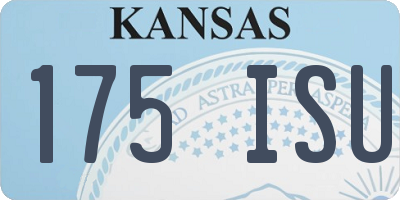 KS license plate 175ISU