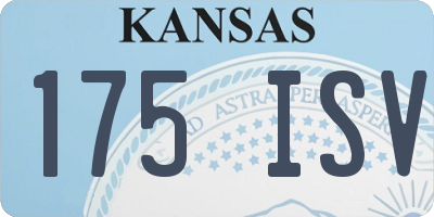 KS license plate 175ISV