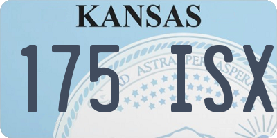 KS license plate 175ISX