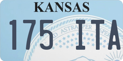 KS license plate 175ITA