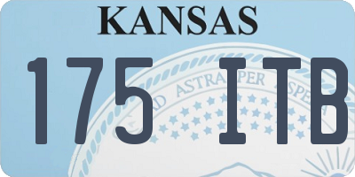 KS license plate 175ITB