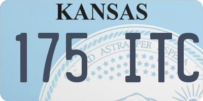 KS license plate 175ITC