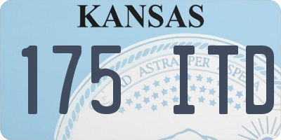 KS license plate 175ITD
