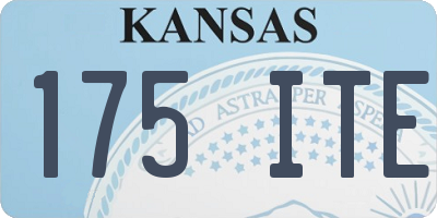 KS license plate 175ITE