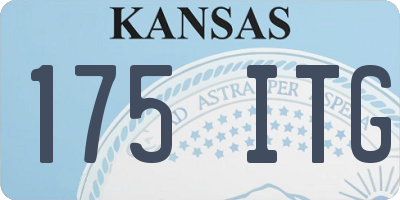 KS license plate 175ITG