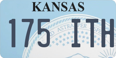 KS license plate 175ITH