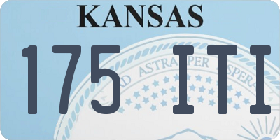 KS license plate 175ITI
