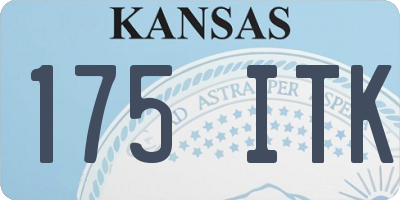 KS license plate 175ITK