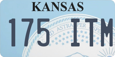 KS license plate 175ITM