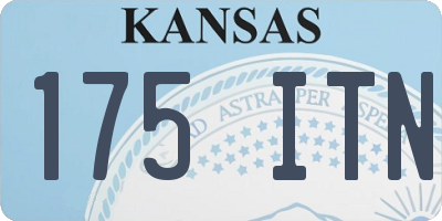 KS license plate 175ITN
