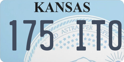 KS license plate 175ITO