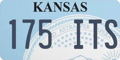 KS license plate 175ITS