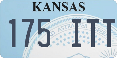 KS license plate 175ITT