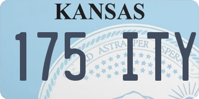 KS license plate 175ITY