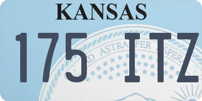 KS license plate 175ITZ