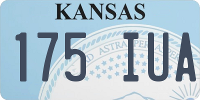 KS license plate 175IUA