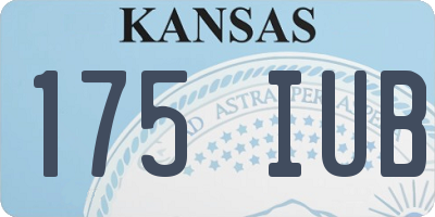 KS license plate 175IUB