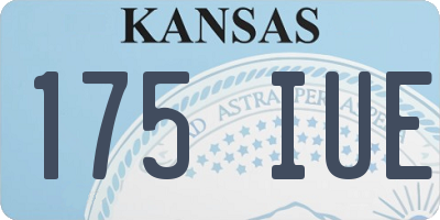 KS license plate 175IUE
